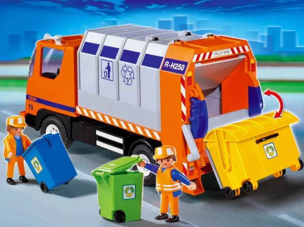 PLAYMOBIL City Life 4418 : Camion de recyclage des ordures Play Again
