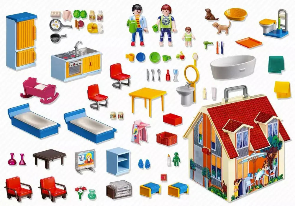 PLAYMOBIL City Life 5167 : Maison transportable Play Again