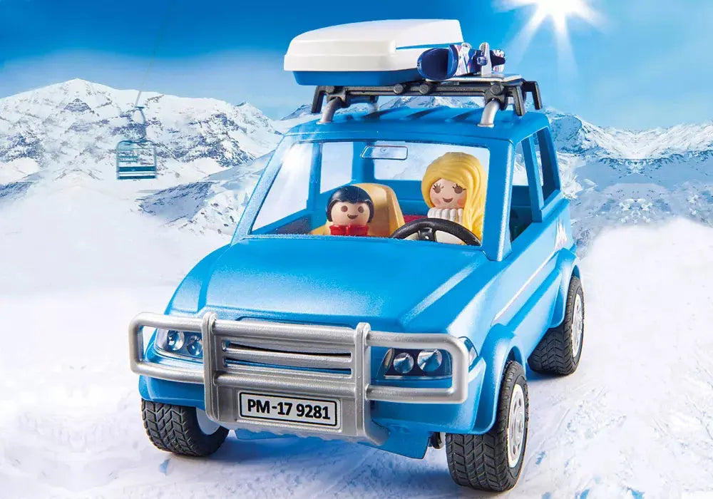 PLAYMOBIL Family Fun 9281 : 4x4 avec coffre de toit Play Again