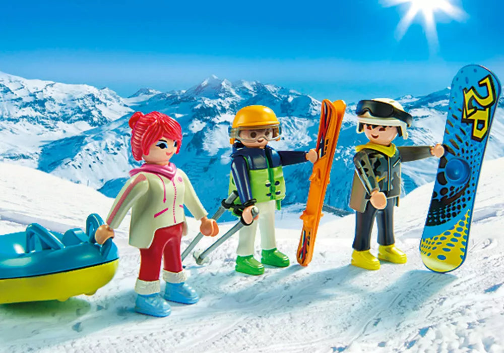 PLAYMOBIL Family Fun 9286 : Vacanciers aux sports d'hiver