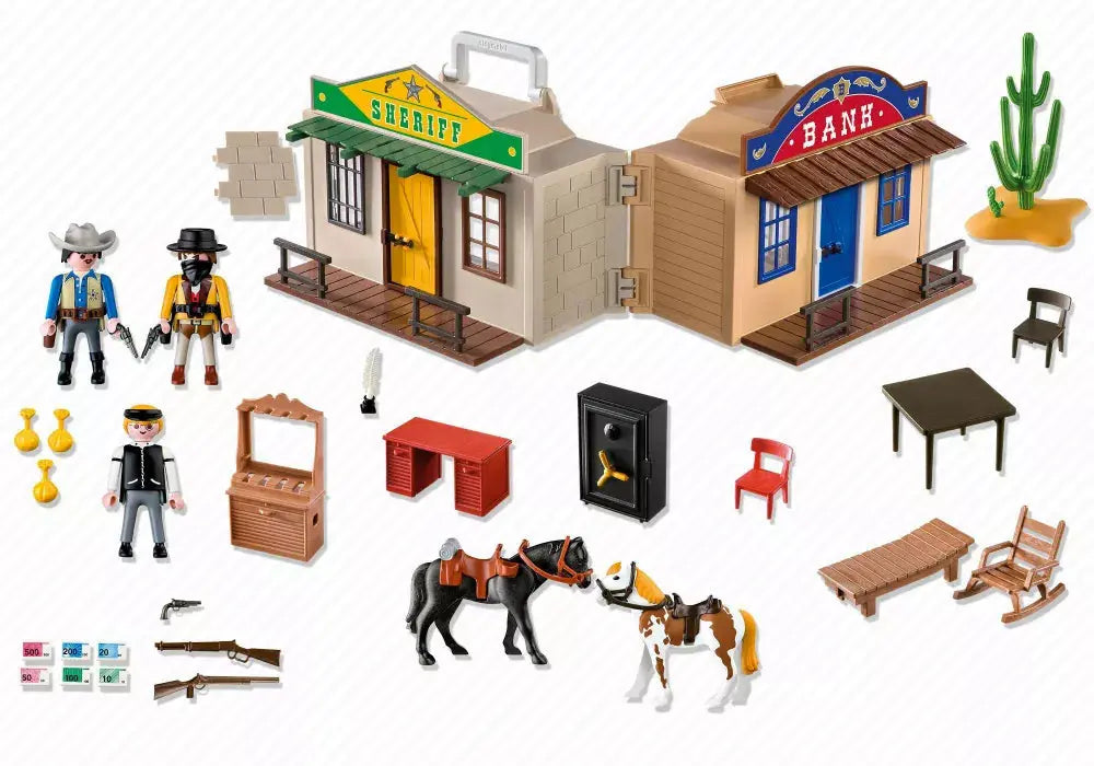 PLAYMOBIL Western 4398 : Coffret de cow-boy transportable Play Again