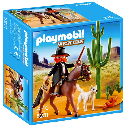 PLAYMOBIL Western 5251 : Shérif à cheval avec chien