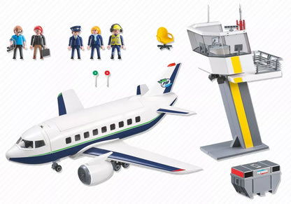 PLAYMOBIL City Action 71392 : Avion et tour de contrôle