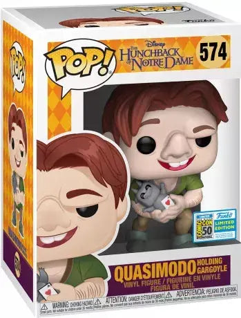 Funko Pop 574 Le Bossu de Notre-Dame : Quasimodo tenant une gargouille Play Again