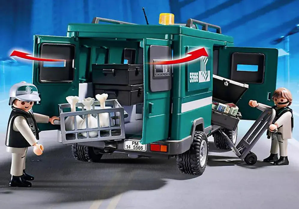 PLAYMOBIL City Action 5566 : Convoyeurs de fonds avec véhicule blindé Play Again