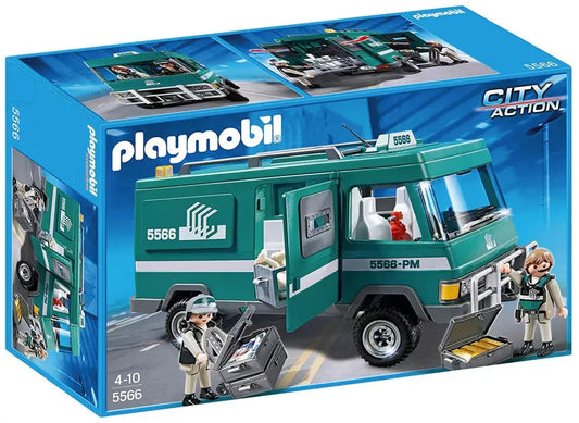 PLAYMOBIL City Action 5566 : Convoyeurs de fonds avec véhicule blindé Play Again