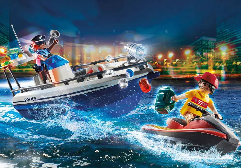 PLAYMOBIL City Action 70463 : Garde-côte et voleur à Jet-Ski Play Again