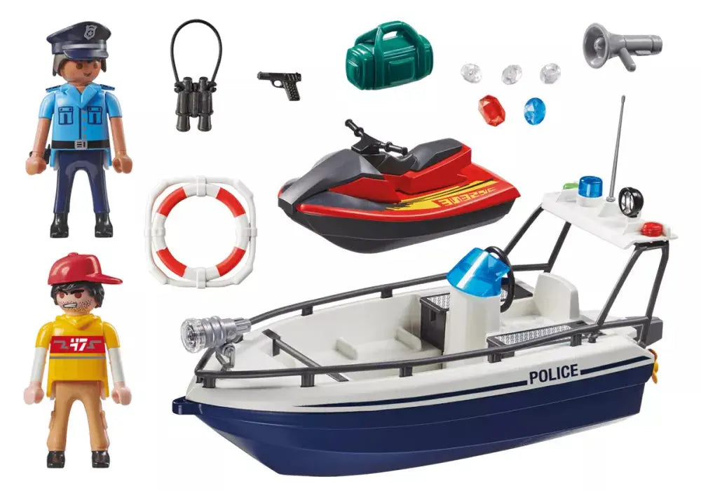PLAYMOBIL City Action 70463 : Garde-côte et voleur à Jet-Ski Play Again