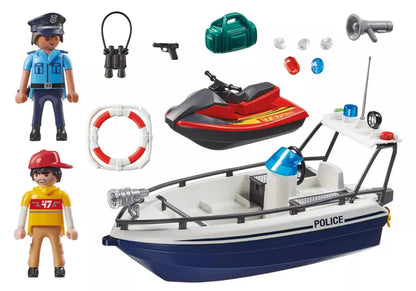 PLAYMOBIL City Action 70463 : Garde-côte et voleur à Jet-Ski Play Again