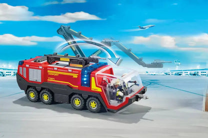 PLAYMOBIL City Action 71371 : Camion d'extinction d'aéroport avec lumière et son Play Again