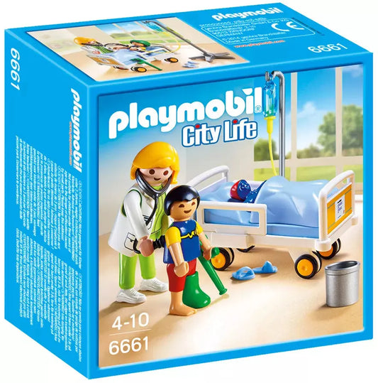 PLAYMOBIL City Life 6661 : Chambre d'enfant avec médecin Play Again