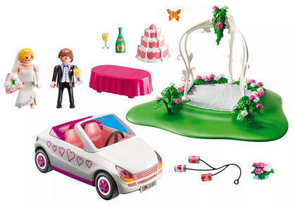 PLAYMOBIL City Life 6871 : Starter Set Couple de mariés avec voiture Play Again