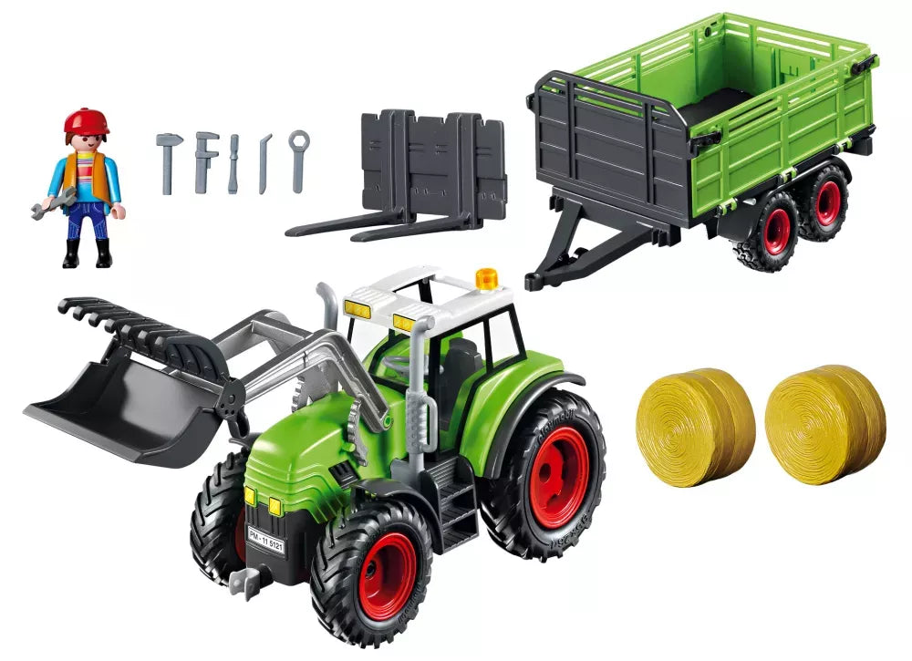 PLAYMOBIL Country 5121 : Grand tracteur avec remorque