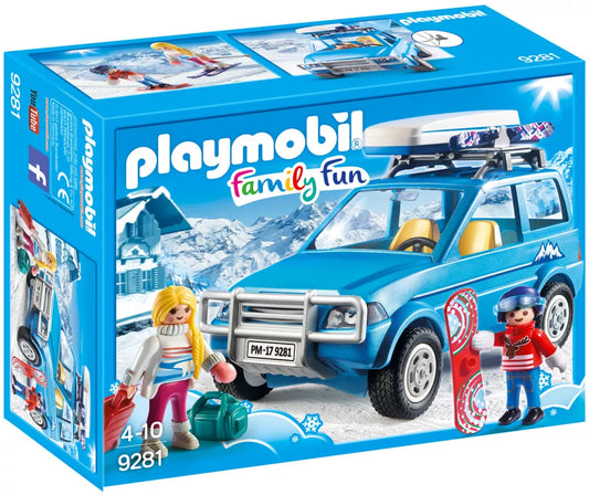 PLAYMOBIL Family Fun 9281 : 4x4 avec coffre de toit