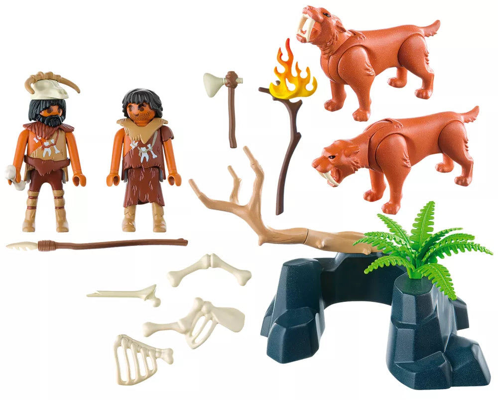 PLAYMOBIL History 5102 : Tigres à dents de sabre et chasseurs