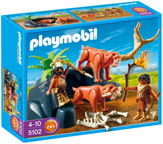 PLAYMOBIL History 5102 : Tigres à dents de sabre et chasseurs