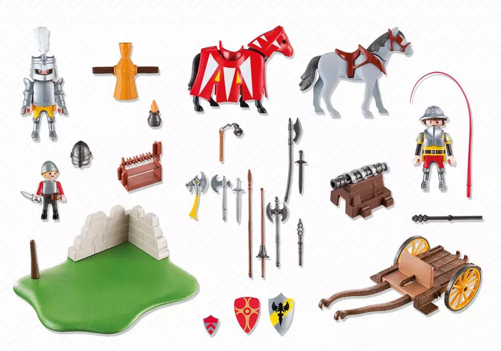 PLAYMOBIL Knights 5168 : Compact Set Tournoi des chevaliers avec canon Play Again