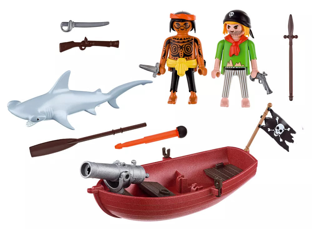 PLAYMOBIL Pirates 5137 : Barque des pirates avec requin-marteau Play Again