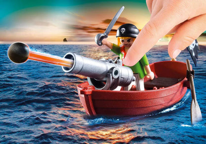 PLAYMOBIL Pirates 5137 : Barque des pirates avec requin-marteau Play Again