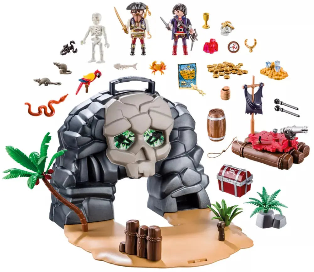 PLAYMOBIL Pirates 70113 : Ile des pirates transportable Play Again