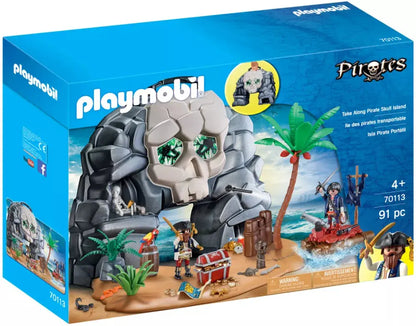 PLAYMOBIL Pirates 70113 : Ile des pirates transportable Play Again