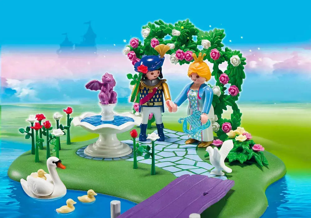 PLAYMOBIL Princess 5456 : Ilot des princesses et gondole Play Again