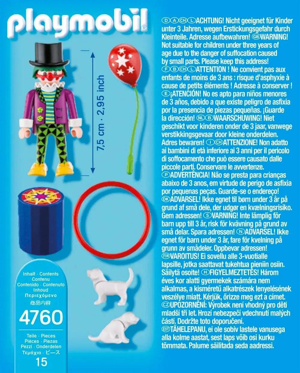 PLAYMOBIL Special Plus 4760 : Clown dresseur de chiens Play Again