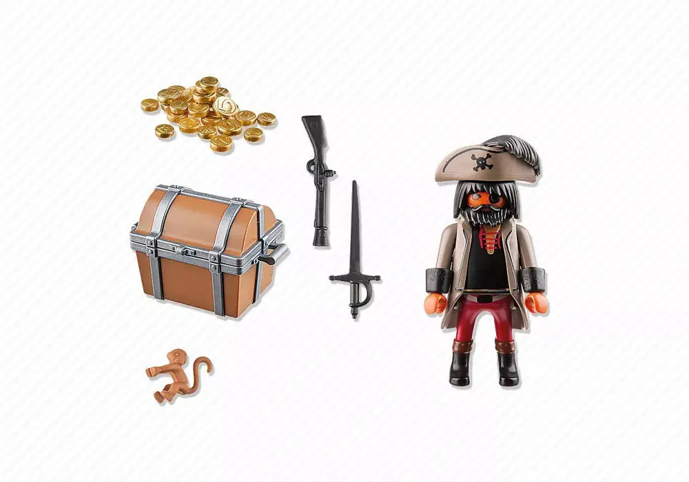 PLAYMOBIL Special Plus 4767 : Pirate avec coffre au trésor Play Again