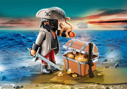 PLAYMOBIL Special Plus 4767 : Pirate avec coffre au trésor Play Again