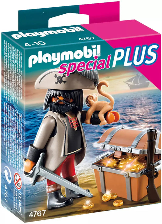PLAYMOBIL Special Plus 4767 : Pirate avec coffre au trésor Play Again