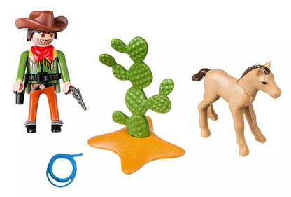 PLAYMOBIL Special Plus 5373 : Cow-boy avec poulain