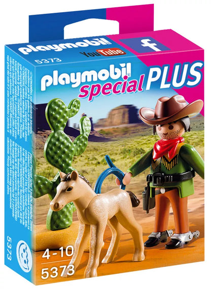 PLAYMOBIL Special Plus 5373 : Cow-boy avec poulain
