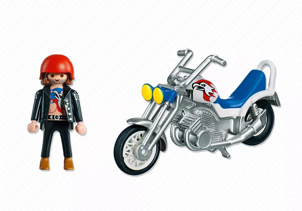 PLAYMOBIL Sports & Action 5526 : Chopper bleu Play Again