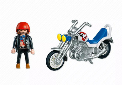 PLAYMOBIL Sports & Action 5526 : Chopper bleu Play Again