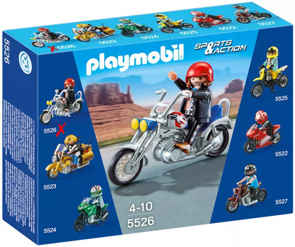 PLAYMOBIL Sports & Action 5526 : Chopper bleu Play Again