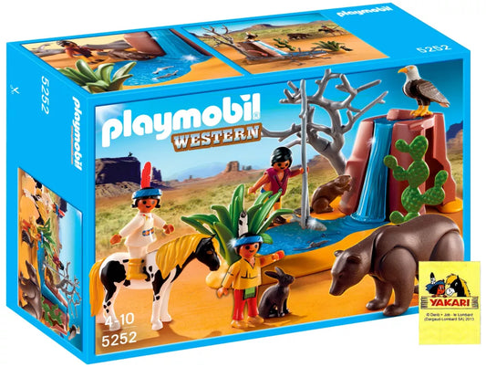 PLAYMOBIL Western 5252 : Enfants indiens avec animaux (Yakari)