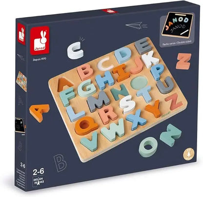 Puzzle Alphabet en Bois 26 Pièces Janod Play Again