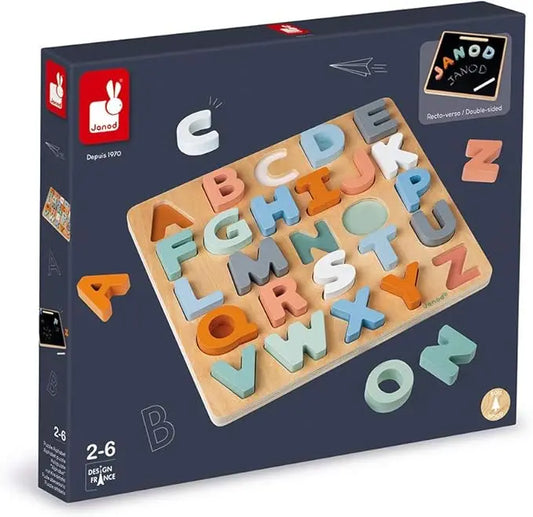 Puzzle Alphabet en Bois 26 Pièces Janod Play Again