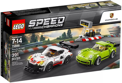 Boîte LEGO Speed Champions 75888 Porsche 911 RSR et 911 Turbo 3.0, face avant